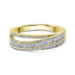 Curved Diamond Split Wedding…