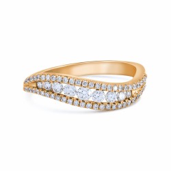 Wave Style Diamond Ring