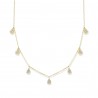 Luxe Raindrop Station Diamond Cluster Layering Necklace