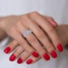 Diamond Cluster Woven Filigree Vintage Engagement Ring
