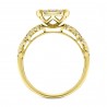 Diamond Cluster Triple Row Engagement Ring