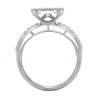 Diamond Illusion Halo Lace Cluster Vintage Engagement Ring