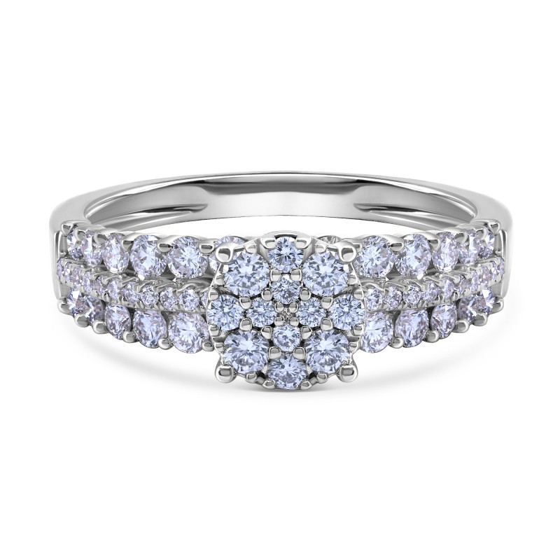 Diamond Cluster Fancy Gallery Engagement Ring