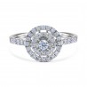 Diamond Illusion Double Halo Cathedral Engagement Ring