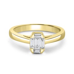 Baguette Diamond Cluster Ring