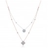 Dual Diamond Cluster and Halo Necklace