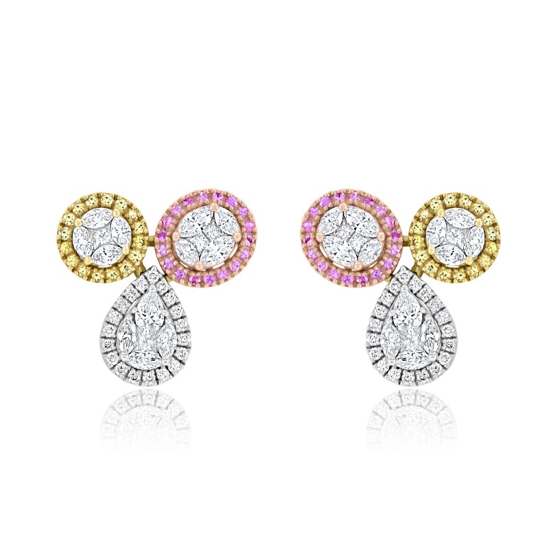 Marquise diamond earring
