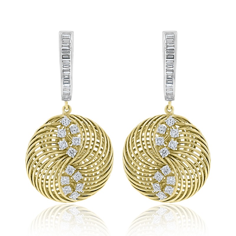 Baguette diamong earring