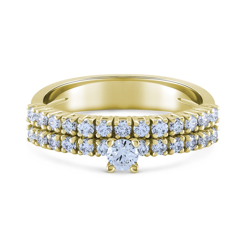 Diamond Illusion Engagement Wedding Ring