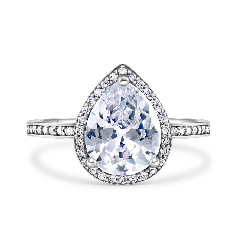 White gold engagement ring