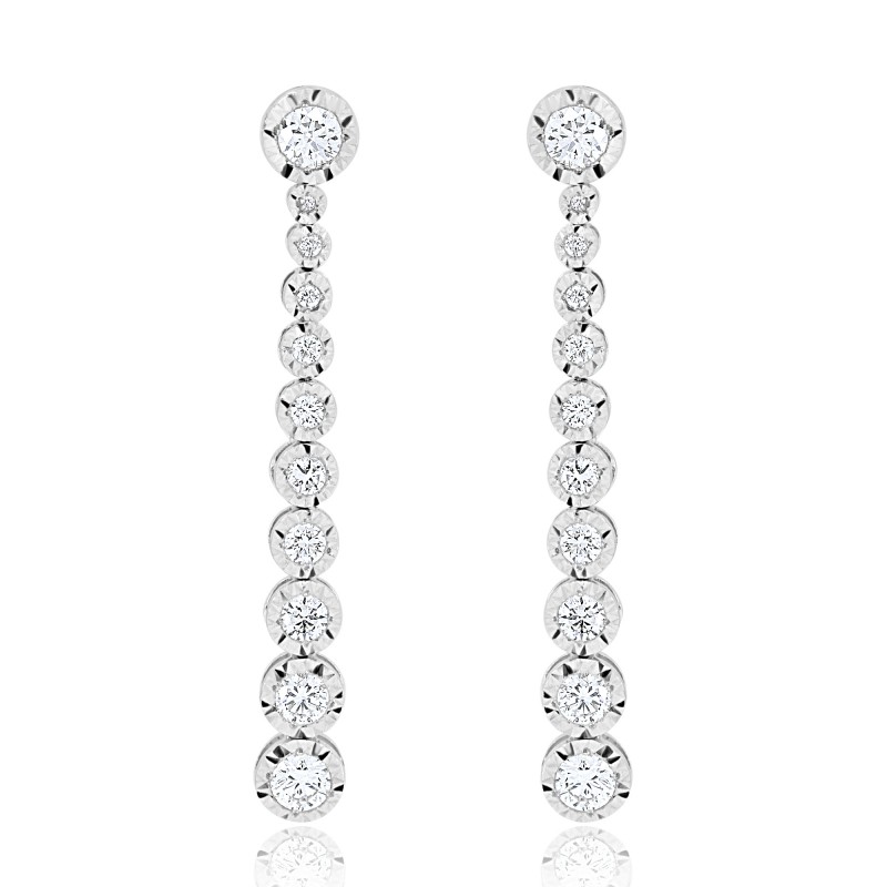 Illusion set diamond earrings