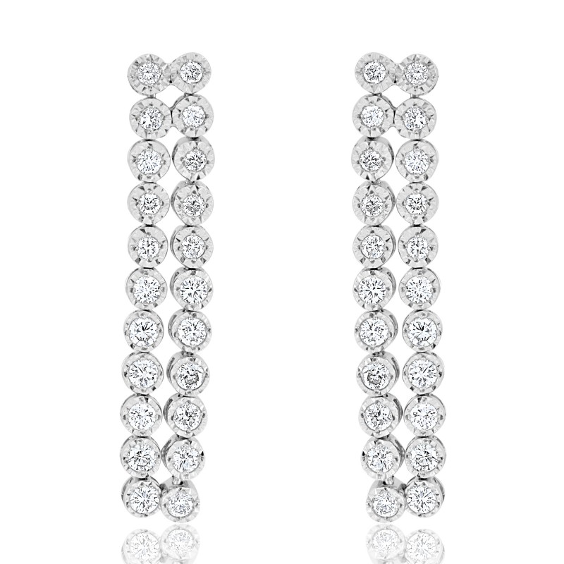 Diamond drop earrings ilussion