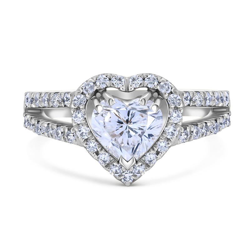 White gold engagement ring