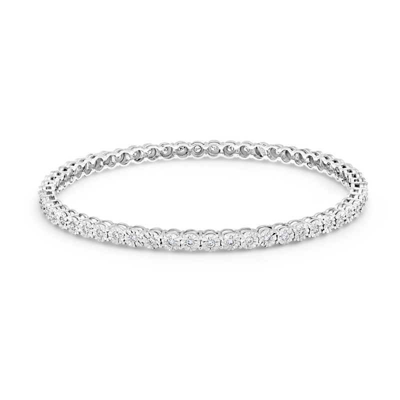Ilussion bangle diamond bracelet for women