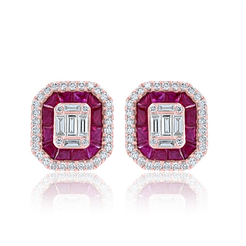Ruby jewellery earrings