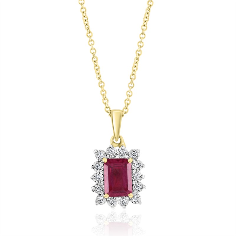 Ruby jewellery necklace