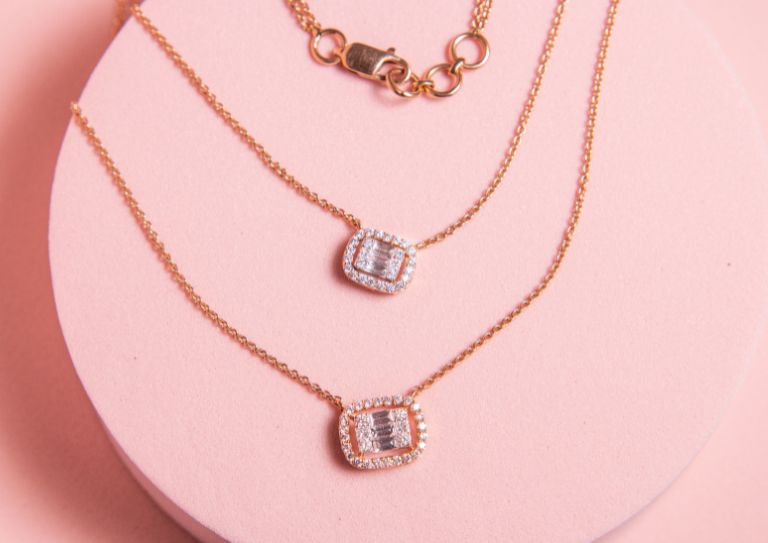 Rose gold necklaces
