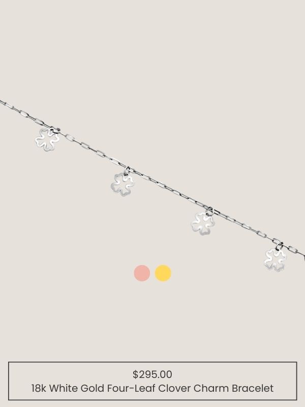 four-leaf clover bracelet made of pure gold at affordable price